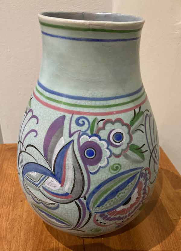 Poole Pottery Vase Restoration - After Poole Pottery Vase Restoration - After