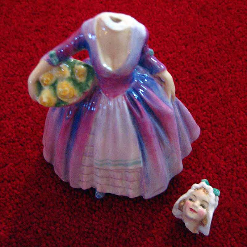 Royal Doulton 'Janet' Figurine Repair - Before Royal Doulton 'Janet' Figurine Repair - Before