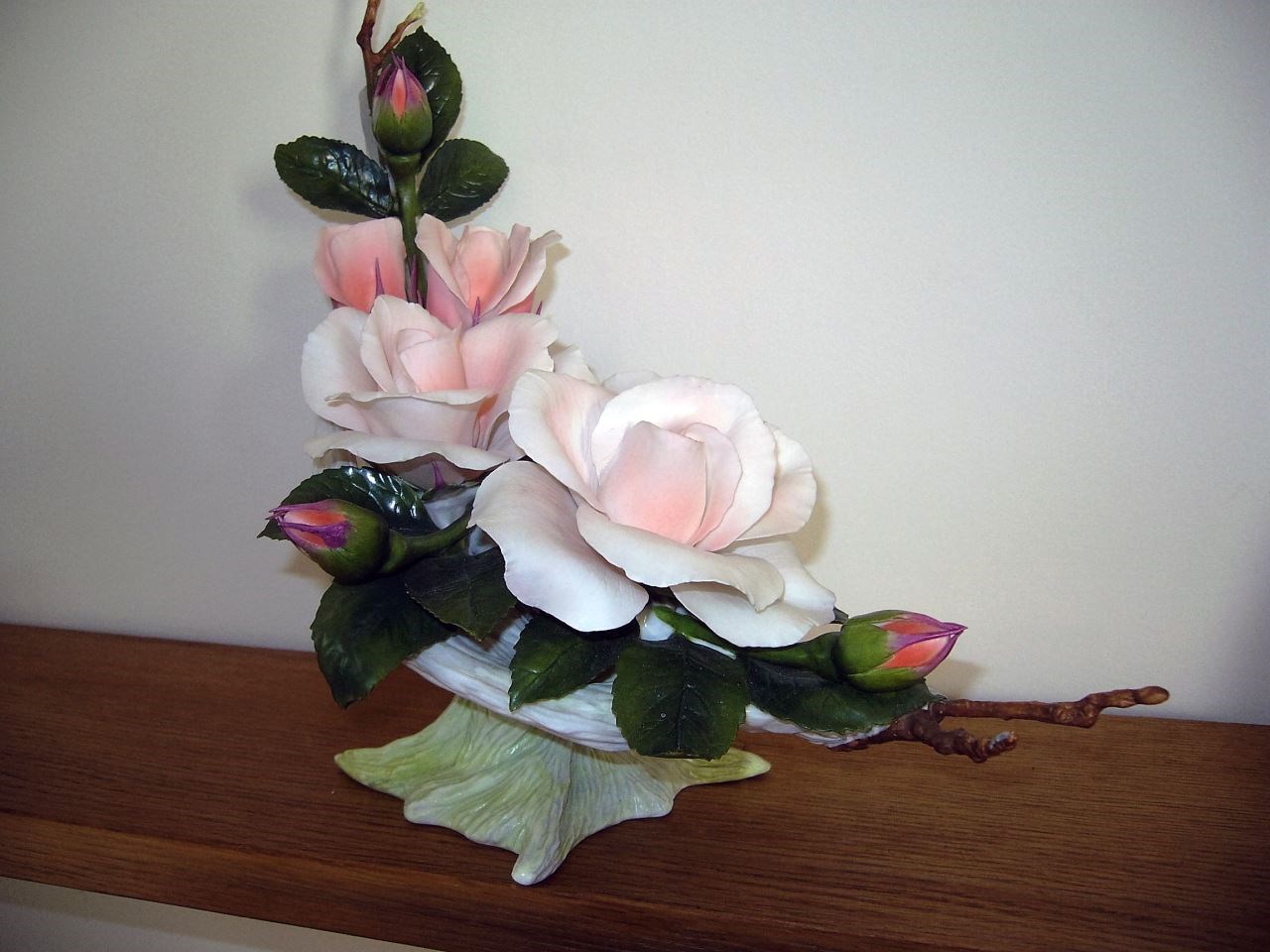 Boehm porcelain rose repaired